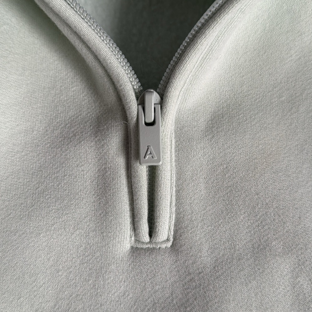 Aritzia Light Green Quarter-Zip Sweatshirt - Picture 5 of 6